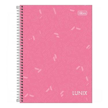 Imagem de Caderno Espiral Universitário Capa Dura A4 10 Matérias 160 Folhas Lunix Tilibra Rosa Claro