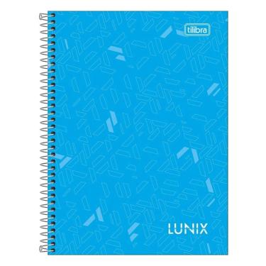 Imagem de Caderno Espiral Universitário Capa Dura A4 10 Matérias 160 Folhas Lunix Tilibra Azul