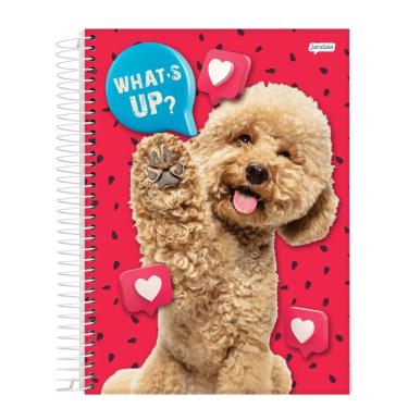 Imagem de Caderno Espiral Universitário Capa Dura 10 Matérias 160 Folhas Pets Love Jandaia Estampa 2
