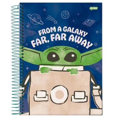 Imagem de Caderno Universitário 1 Matéria Espiral Capa Dura 80 Folhas Baby Yoda Jandaia From A Galaxy Far, Far Away