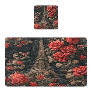 Imagem de Burbuja Jogo americano conjunto de 2, tapetes de mesa de cozinha antiderrapantes resistentes ao calor à prova d'água para mesa de jantar, laváveis, 30 x 45 cm