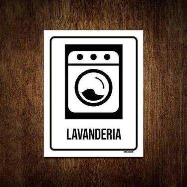 Imagem de Kit 10 Placas Condomínio Ambiente Lavanderia - Sinalizo.Com