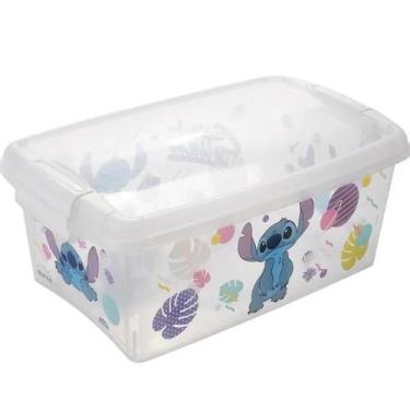 Imagem de Caixa organizadora com travas Stitch 4,2 litros Plasutil