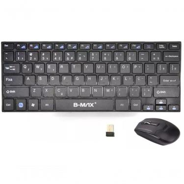 Imagem de Kit Mini Teclado + Mouse Sem Fio 2.4g Ultra Slim Hk-3910 Preto