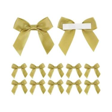 Imagem de Laço Artesanal Com Adesivo Para Caixa De Presente De Natal, Decoração 