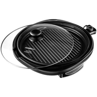 Imagem de Grill Redondo Cook & Grill 40 Mondial Preto 1270W G-03, Preto, 220V