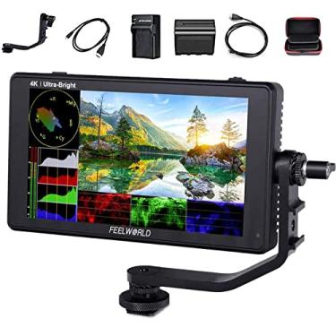 Imagem de FEELWORLD LUT6 +NP-F750 Battery+ Charger+Carry Case 6 Inch 2600nits HDR 3D LUT Touch Screen DSLR Camera Field Monitor with Waveform VectorScope Histogram 4K HDMI Input Output 1920X1080 IPS Panel