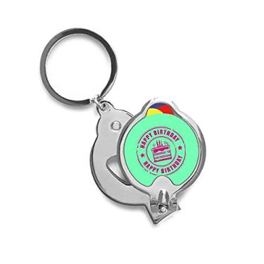 Imagem de Carimbo de bolo para festa de aniversário, cortador de unhas afiadas de aço inoxidável