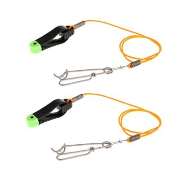 Imagem de Power Grip Plus Line Release, Líder de 43 cm com encaixe, clipe de liberação de pressão para pesar, placa de aviação, pipa, pesca off-shore, pacote com 2