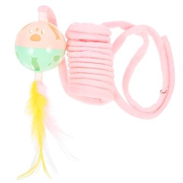 Imagem de Yustery Brinquedo de gatinho doméstico interessante brinquedo de mola de gato brinquedo de pelúcia para porta de gato acessório para gatos