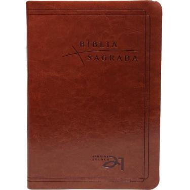 Imagem de Bíblia A21 Luxo - Couro Sintético Marrom C/ Referências Cruzadas