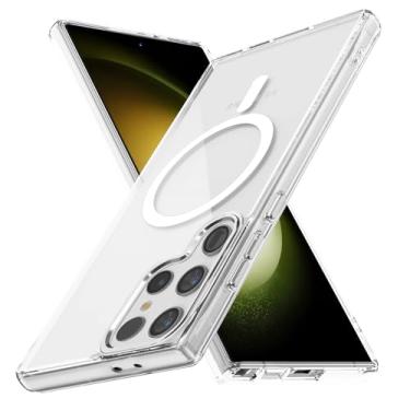 Imagem de Lunivop Capa rígida para Samsung Galaxy S24 Ultra [compatível com carregamento sem fio Magsafe] Capa magnética resistente ao amarelamento Funda para S 24 Ultra 6,8 '' 5G 2024 Rugged Best Phone Cases