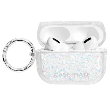 Imagem de Case-Mate Capa protetora para AirPod Pro, capa de silicone macio com chaveiro para homens e mulheres, compatível com AirPods Pro, LED frontal visível - poeira brilhante