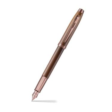 Imagem de Sheaffer Gift 100 9374 Caneta-tinteiro | Coffee Edition marrom fosco com acabamento em PVD real | Ponta fina | Caneta de café premium