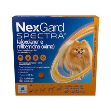 Imagem de Nexgard spectra xs 0,5gr (2-3,5kg) x3 combo - cx - 3cp