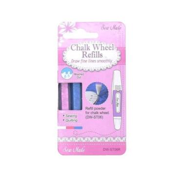 Imagem de Refil para Caneta Giratória C/2 Giz Branco ou Azul/Rosa - Sew Mate, Az