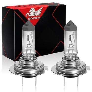 Imagem de WinPower H7 Lâmpada de farol de halogêneo, branco quente super brilhante 55W 4300K farol alto baixo neblina substituição carro motocicleta lâmpada PX26D, pacote com 2