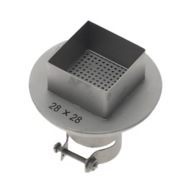 Imagem de 850 bico de ar quente desoldering ponta de ar quente estação de solda de ar quente bga ferramenta de reparo acessório forma de aço inoxidável, 28x28mm