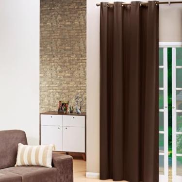 Imagem de Cortina Blecaute PVC Folha Única 1,40M x 2,00M para Parede Janela Banheiro Quarto Sala Cozinha (TABACO)
