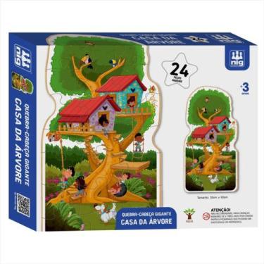 Imagem de Quebra-Cabeça Gigante Infantil 24 Peças Casa da Árvore - Nig