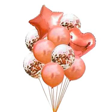 Imagem de Kit Buquê Balões Rose Gold - 10 Unidades