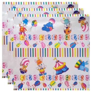 Imagem de Embalagem Para Ovo De Páscoa Circo Branco 69cm X 89cm - 3 Unidades