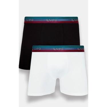 Imagem de Kit/2 Cueca Boxer Lupo 00784-088 Masculina Algodão Com Elastano T. P/G