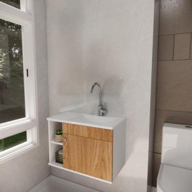 Imagem de Conjunto Gabinete para Banheiro com Cuba Itália - Brovalia