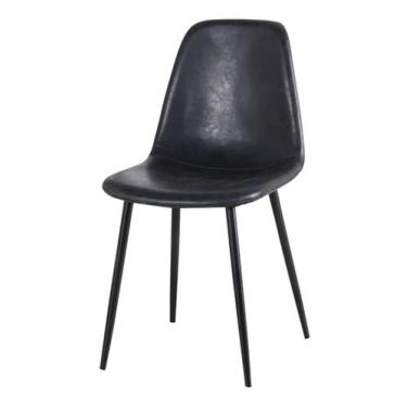 Imagem de Cadeira Jacob PU Preto com Pes Palito cor Preto - 44990 - Sun House