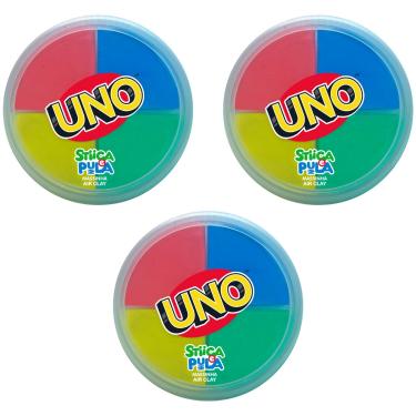 Imagem de 3X STIICA E PULA MASSINHA AIR CLAY 20g UNO - DOCE BRINQUEDO