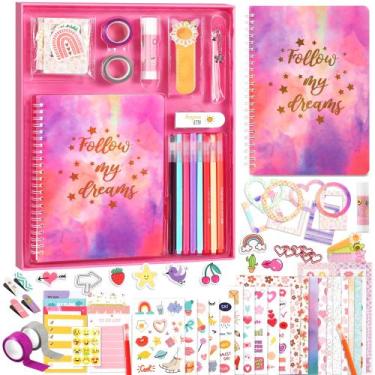 Imagem de Kit de diário DIY NOWRICH para meninas de 7 a 14 anos com 74 unidades