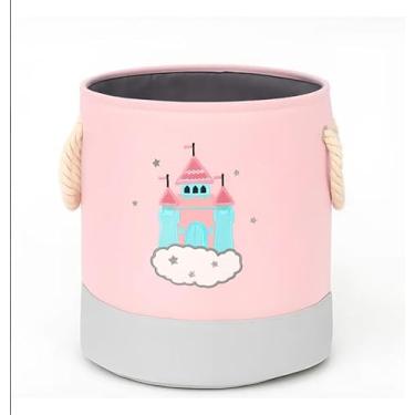 Imagem de Cesto Organizador Infantil em Forma de Castelo Portátil – Armazenamento de Brinquedos e Acessórios de Bebê – Decoração Lúdica para Quarto Infantil – Dobrável e Leve - Castelo