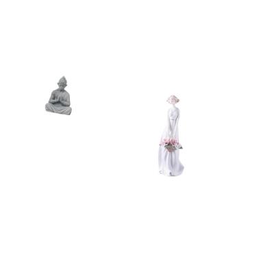 Imagem de Fenteer Escultura de Buda Sun Wukong E Estatueta de Porcelana Nórdica, Estátua Colecionável Moderna para Decoração de Mesa, Prateleira, Pátio, Hotel, Casa