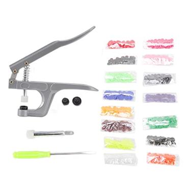 Imagem de Conjunto de pressão de plástico Alicate de pressão de aço inoxidável com 150 peças de fivela T5 Kit prático de fixadores de pressão de costura para artesanato de roupas e projetos