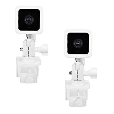 Imagem de Suporte de parede de tomada para Wyze Cam V3, suporte de parede plug-in e cabo para câmera Wyze Cam V3, suporte de montagem com economia de espaço sem fios bagunçados ou danos na parede (pacote com 2)