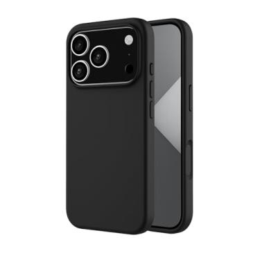 Imagem de Capa Capinha Case Premium Compatível Com iPhone 17 Pro Max Aveludada Anti Impacto Reforçada Silicone Emborrachado Com Proteção De Câmera (PRETO)