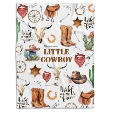 Imagem de Manta para Bebé Locobird Estilo Vaquero Occidental 76x102 cm Suave