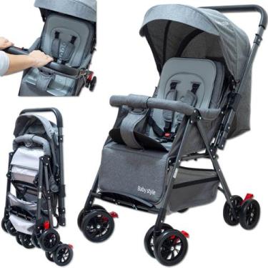Imagem de Carrinho de Bebê Reversível Passeio Runner até 15kg com Capota Retrati