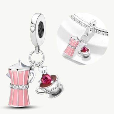 Imagem de 1 peça de berloque de prata elegante para mulheres, faça você mesmo e roupa diária combinando joias decoração presente para mamãe, 11.39*6.97, Prata, Sem Pedra Preciosa