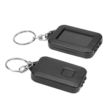 Imagem de Chaveiro de plástico Othmro de LED preto claro, preto, preto, carcaça branca, 15 peças, 40 mm × 30 mm, OTH191108S-0189, Black 10pcs