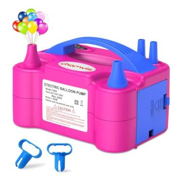 Imagem de chamvis Bomba de balão elétrica - 110 600W bomba de inflador/soprador de balões de enchimento: para balões de enchimento rápido e fácil Kit de arco de balão Kit de guirlanda de balões decorações de balões