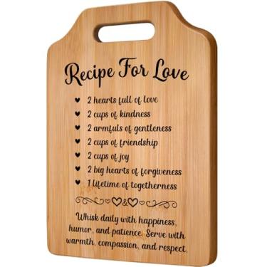 Imagem de AceThrills Receita para presente de aniversário de amor para mulheres, presentes de namorada para namorada - Tábua de corte gravada 30 cm C × 21 cm L × 0,4 cm Th