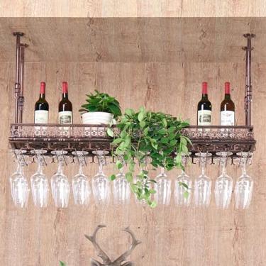 Imagem de HGTRH Suporte para garrafas de vinho, garrafa vinho parede, garrafa de vinho para pendurar na parede de adega, prateleira para copos de vinho para bares, restaurantes, cozinhas