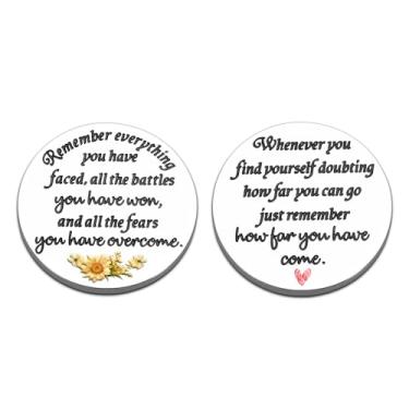 Imagem de Inspirational Pocket Hug Token Keychain for Women Men, Encouragement Challenge Coin, Motivational Token Gift for Daughter Son, Birthday Christmas Stocking Stuffer, You are Stronger Than You Think
