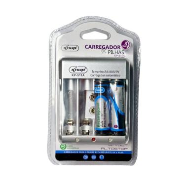 Imagem de Carregador de Pilha AAA/AA/9V Bivolt Incluso 2UN-AA 