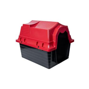Imagem de Casinha para Cachorro N3 com Proteção UV – Refúgio Confortável e Durável para Cães Pequenos e Médios – Ventilação Ideal e Cobertura Superior (Vermelho)