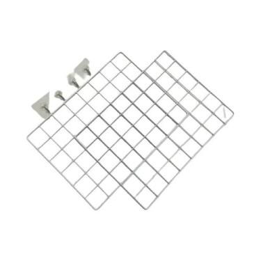 Imagem de Estante De Parede Decorativa Em Grelha De Ferro Para Exibição De Arte 