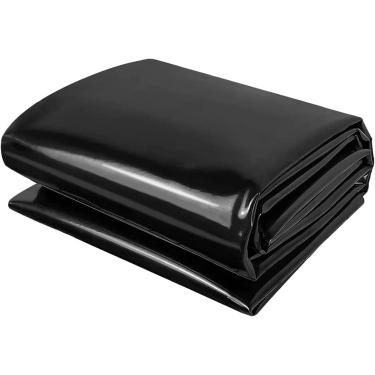 Imagem de O Forro Resistente Uv Preto Do Forro Da Lagoa Do Hdpe 0.12mm Descasca A Membrana Impermeável Para Lagoas De Peixes, Cachoeira, Características Da água, Filme Durável Do Corte, 3x5m(9.8x16.4ft)