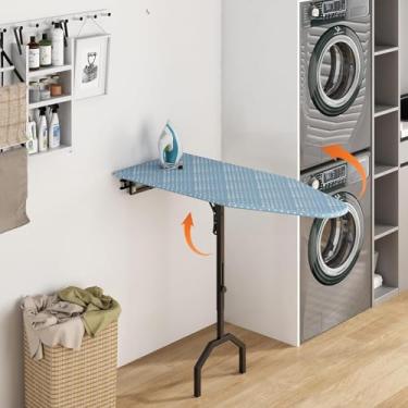 Imagem de Tabua de Passar Roupa Dobrável Compacta, Estrutura Super Estável e Antiderrapante, Ideal para Lavanderia, Quarto e Apartamento Pequeno