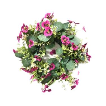 Imagem de oshhni Guirlanda artificial de seda com flores falsas, pingente para pendurar, guirlanda de primavera, floral artificial para porta, casa, festival, Coroa de Orquídeas Rosa